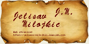 Jelisav Milojkić vizit kartica